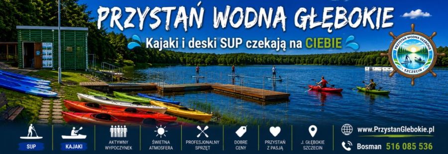 Przystań Wodna Głębokie Szczecin – wypożyczalnia kajaków i desek SUP